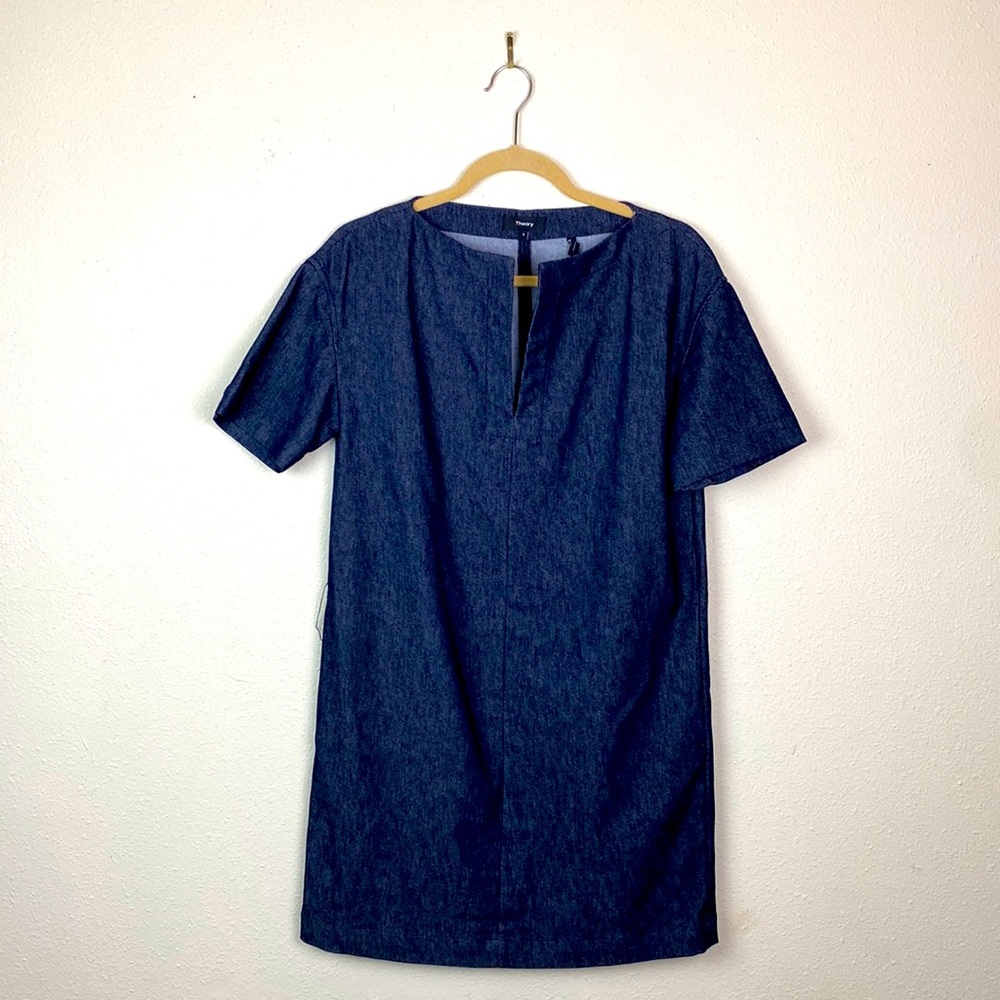 Theory | Dark Denim Shift Dress 0
